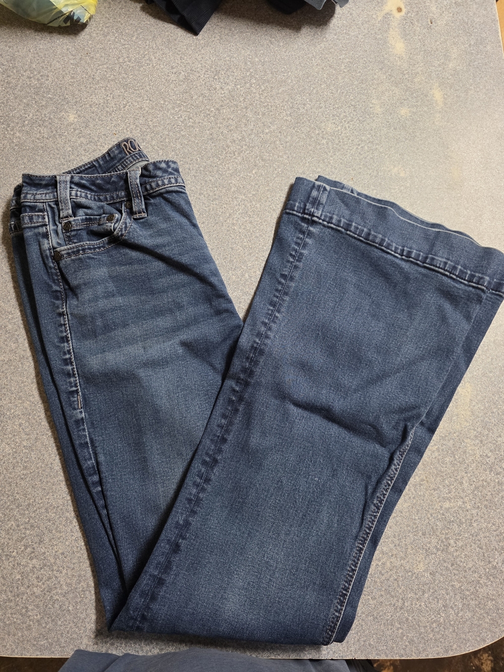 Women's Boot Cut Jeans in Dark Blue Wash
